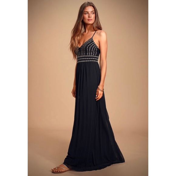 NEW Lulus “All Yours” Boho Beaded Casual MaxiDress - Picture 2 of 16